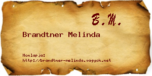 Brandtner Melinda névjegykártya